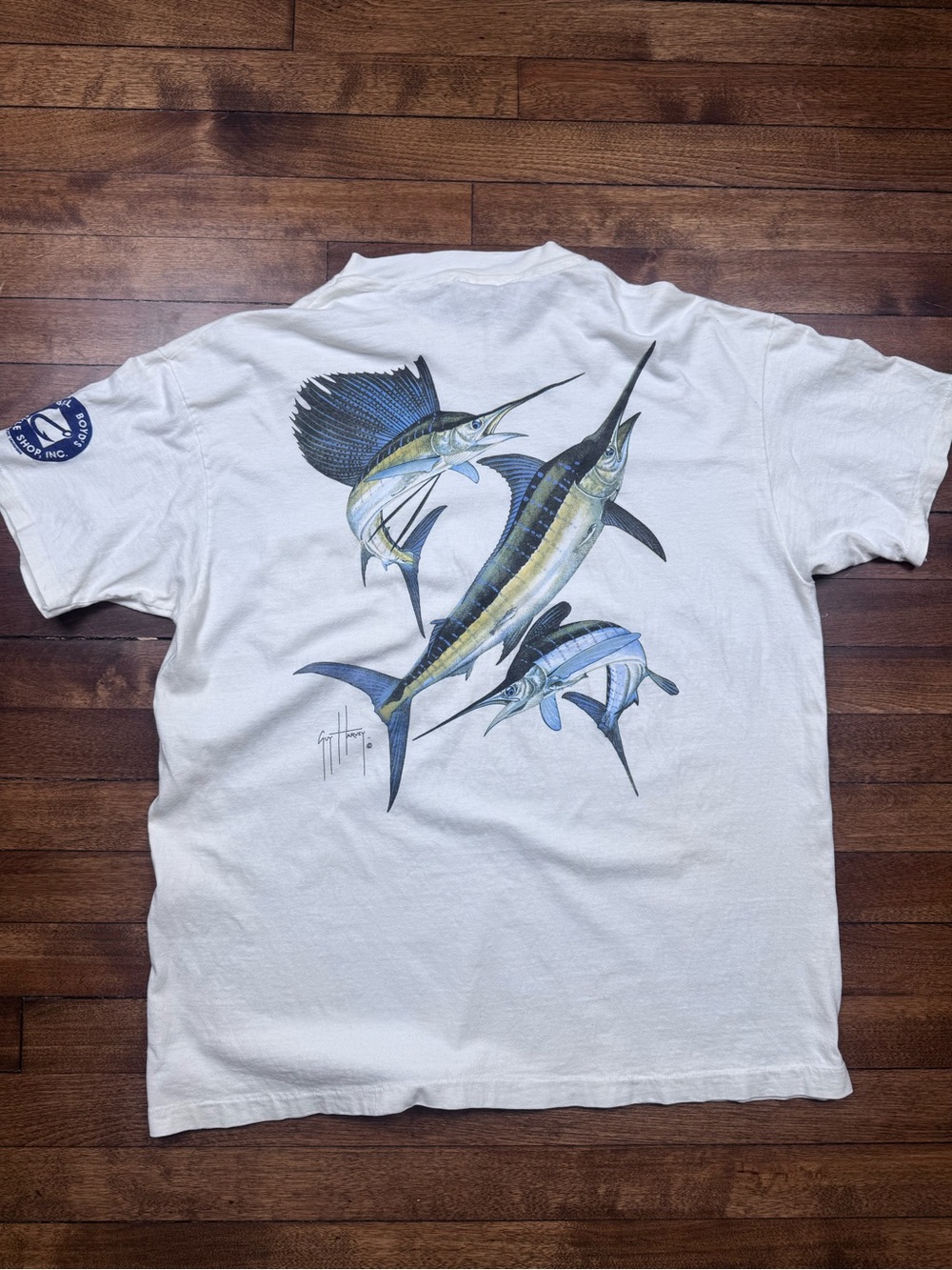 Vintage 1986 Guy Harvey “Grand Slam” Hanes Beefy T Bill Boyd Tackle Shop Promo